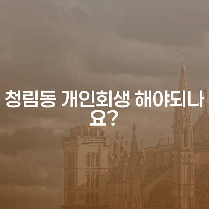 청림동 개인회생 해야되나요?