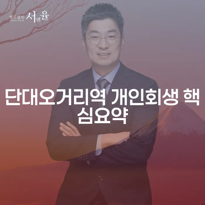 단대오거리역 개인회생 핵심요약