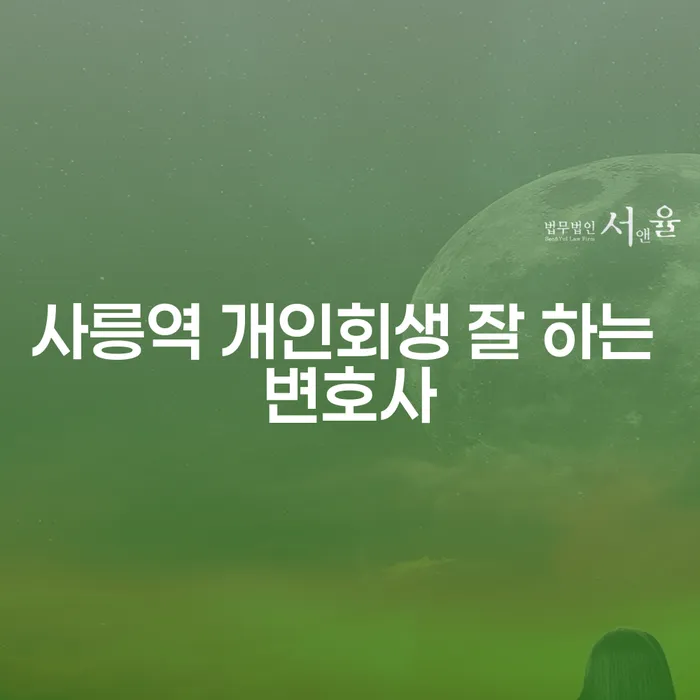 사릉역 개인회생 잘 하는 변호사