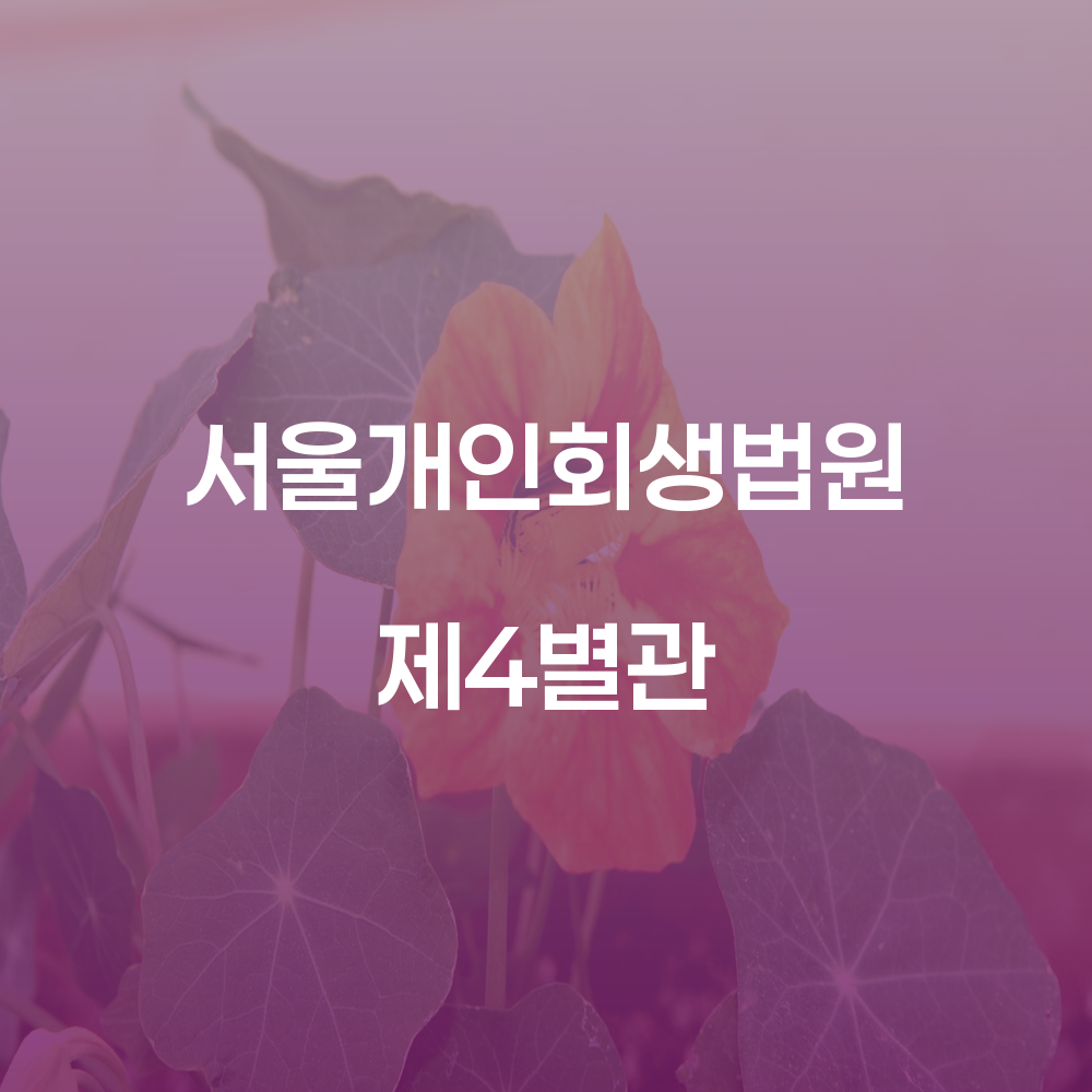 서울개인회생법원 제4별관 개인회생 절차 안내