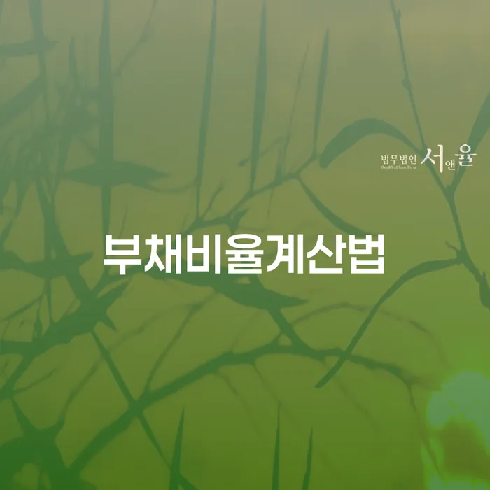 부채비율계산법과 효과적인 빚관리방법은 무엇일까요?